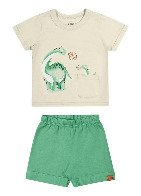 Elian - Conjunto Bebê Menino Dinossauro Elian Cinza