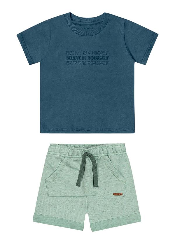 Colorittá - Conjunto Bebê Menino Eco Linho Colorittá Azul 1