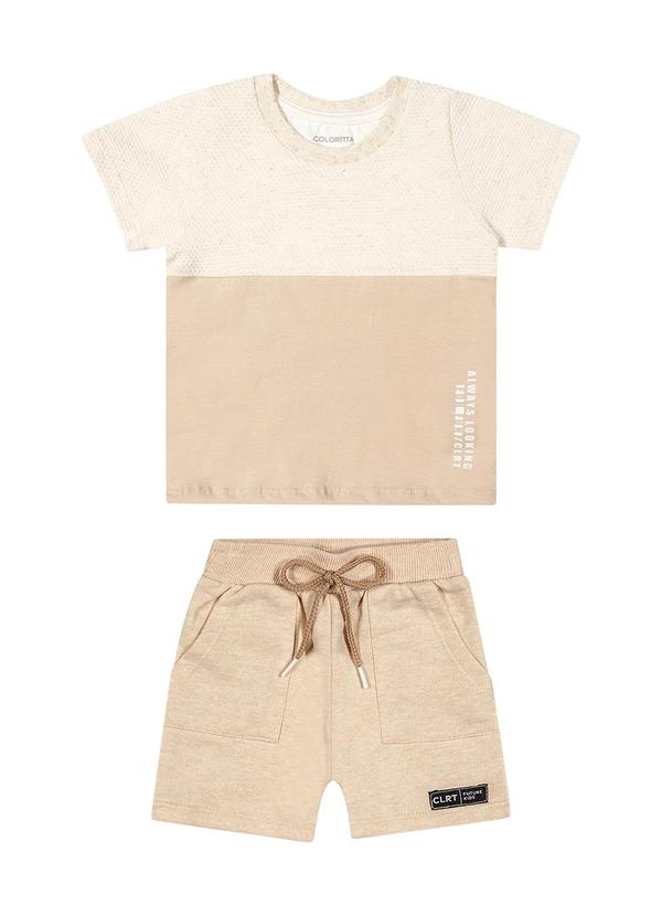 Colorittá - Conjunto Bebê Menino Esportivo Colorittá Bege