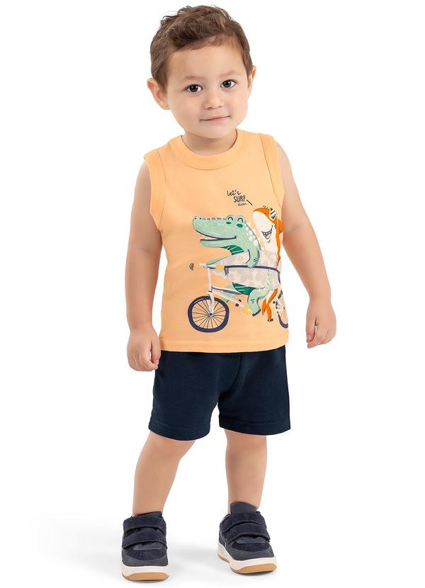 Elian - Conjunto Bebê Menino Hello Summer Elian Laranja