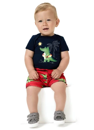 Kyly - Conjunto Bebê Menino Jacaré Azul - KYLY
