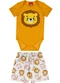 Kyly - Conjunto Bebê Menino Leão Branco - variação: Amarelo