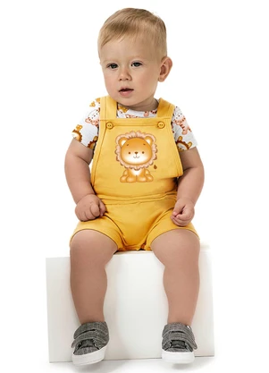 Kyly - Conjunto Bebê Menino Leão Cinza - KYLY