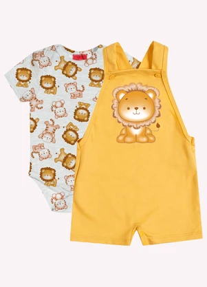 Kyly - Conjunto Bebê Menino Leão Cinza - KYLY