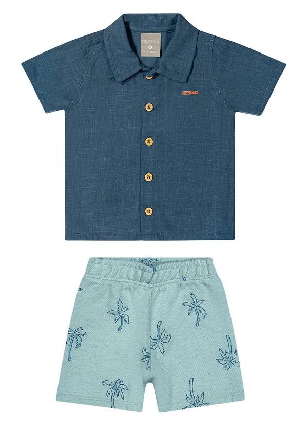Colorittá - Conjunto Bebê Menino Linho Colorittá Azul 1