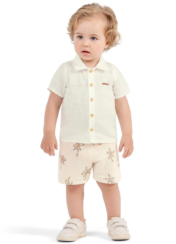 Colorittá - Conjunto Bebê Menino Linho Colorittá Bege 1