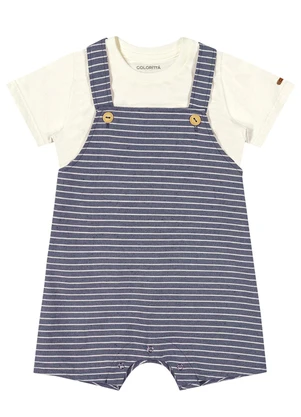 Conjunto Bebê Menino Listrado Colorittá (Bege) - COLORITTÁ