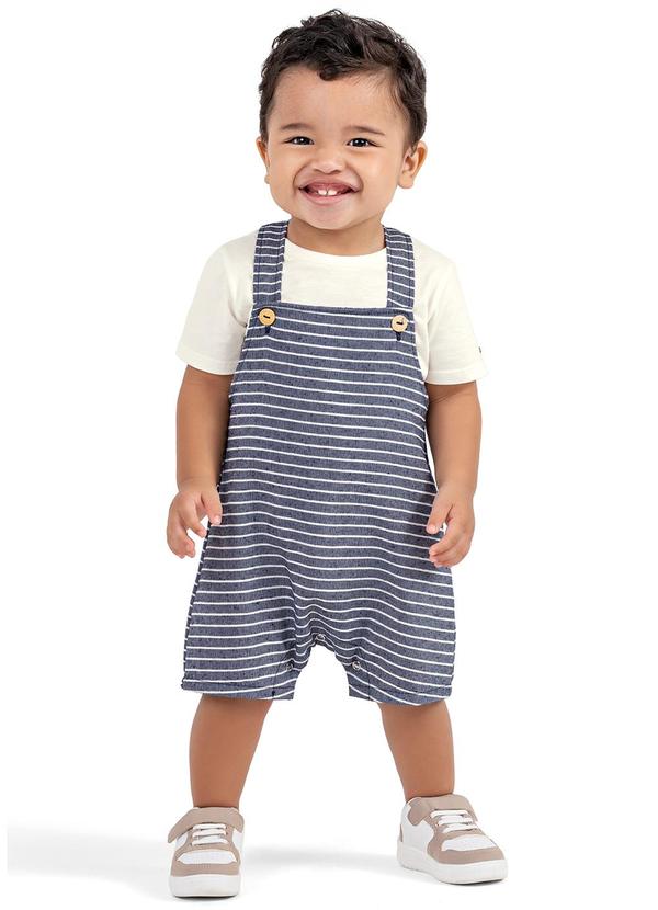 Colorittá - Conjunto Bebê Menino Listrado Colorittá Bege