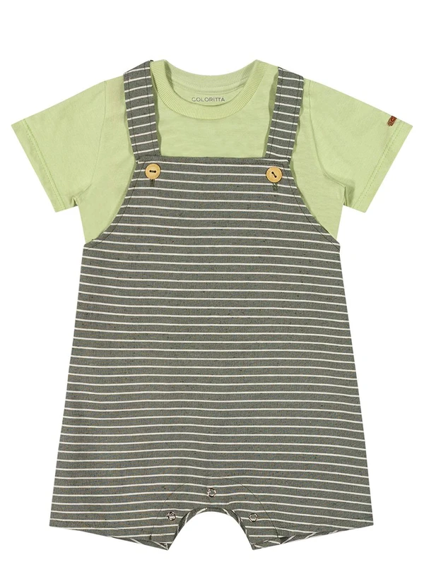 Colorittá - Conjunto Bebê Menino Listrado Colorittá Verde