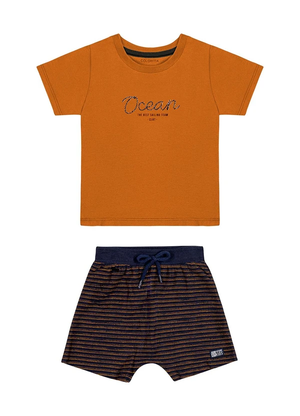 Colorittá - Conjunto Bebê Menino Ocean Colorittá Laranja 1