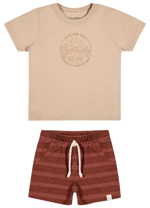 Colorittá - Conjunto Bebê Menino Oceano Bege - COLORITTÁ