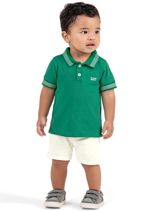 Colorittá - Conjunto Bebê Menino Polo Casual Colorittá Verde 1