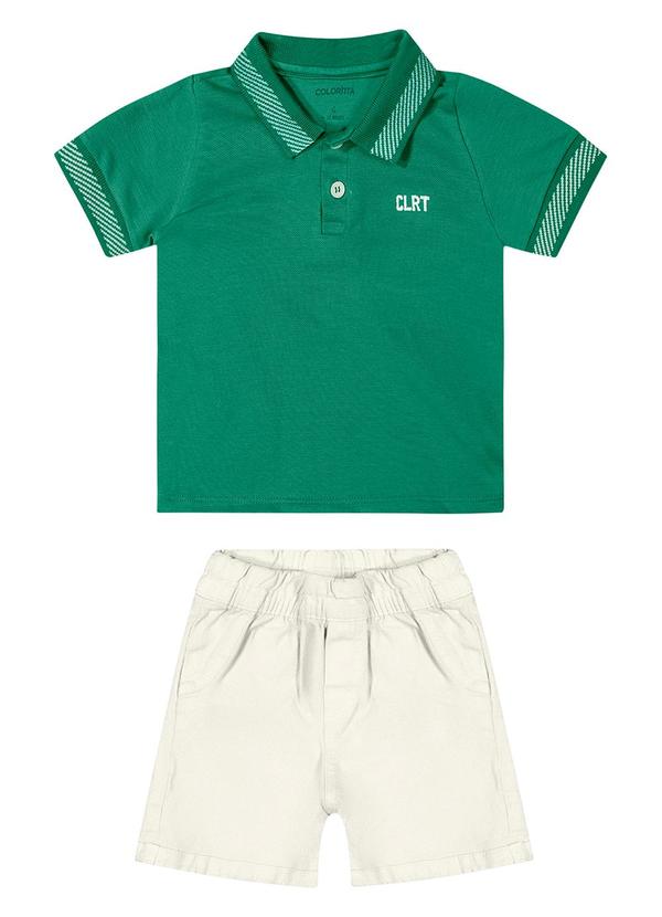 Colorittá - Conjunto Bebê Menino Polo Casual Colorittá Verde 2