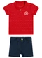 Colorittá - Conjunto Bebê Menino Polo com Bordado Vermelho - variação: Vermelho