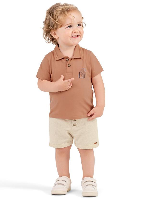 Colorittá - Conjunto Bebê Menino Polo Eco Colorittá Laranja