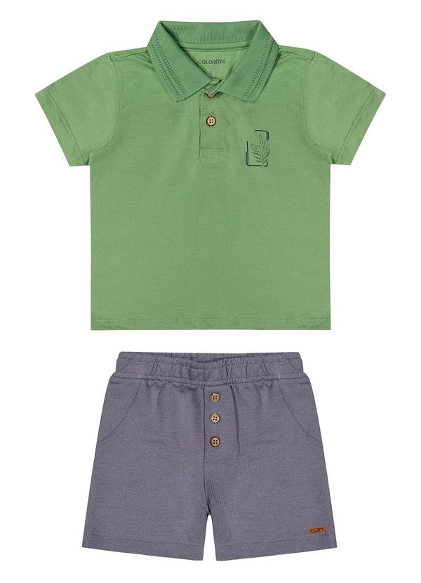 Colorittá - Conjunto Bebê Menino Polo Eco Colorittá Verde 1