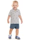 Colorittá - Conjunto Bebê Menino Polo Náutico Bege - variação: Cinza
