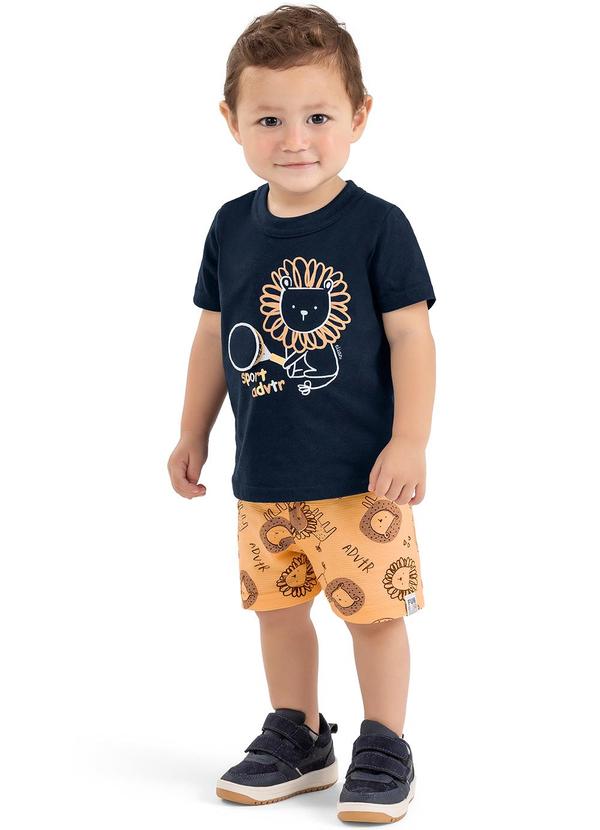 Elian - Conjunto Bebê Menino Praia Leão Elian Azul