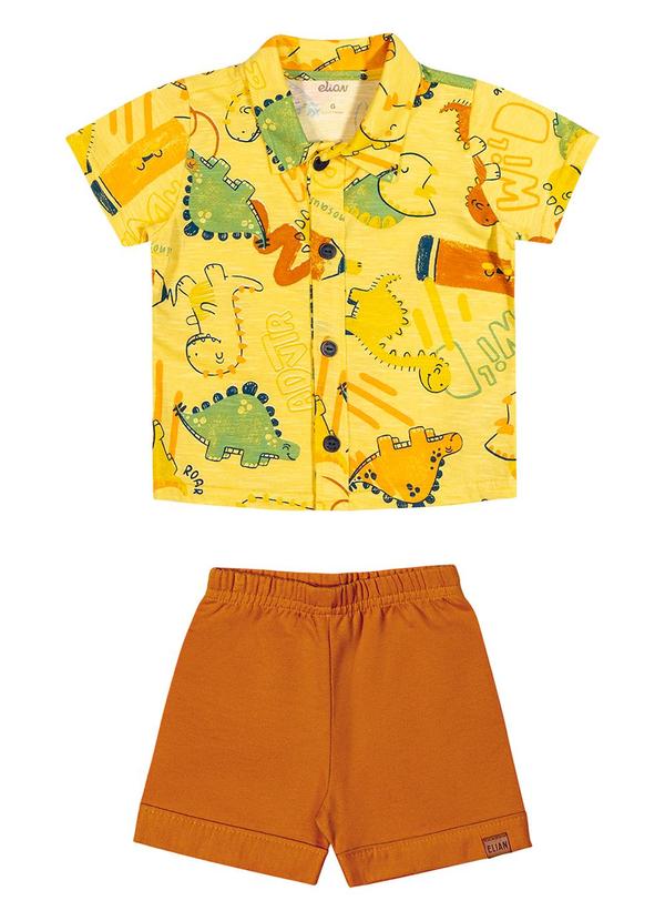 Elian - Conjunto Bebê Menino Safari Elian Amarelo