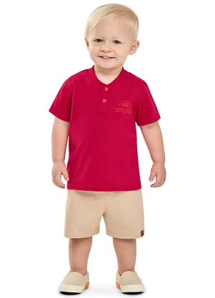 Elian - Conjunto Bebê Menino Sol Vermelho - ELIAN