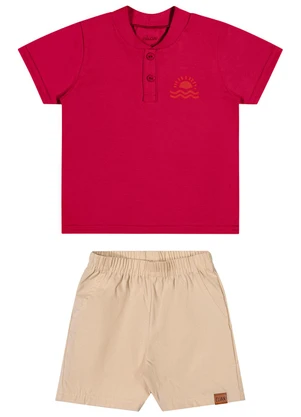 Elian - Conjunto Bebê Menino Sol Vermelho - ELIAN