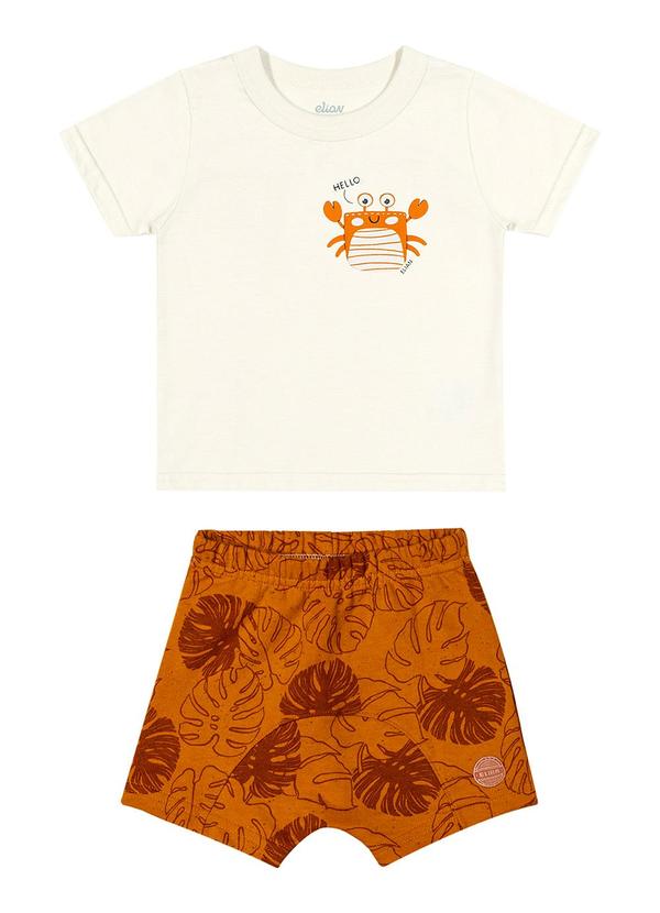 Elian - Conjunto Bebê Menino Tropical Elian Bege 2