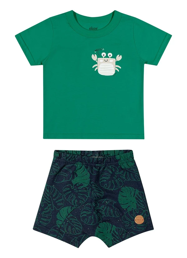 Elian - Conjunto Bebê Menino Tropical Elian Verde 1