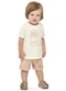 Elian - Conjunto Bebê Menino Tropical Leve Bege - variação: Bege