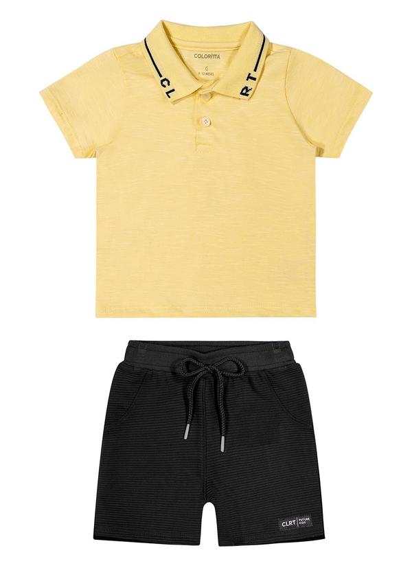 Colorittá - Conjunto Bebê Polo Esportiva Colorittá Amarelo