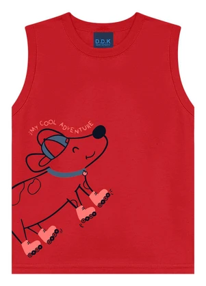 Ddk - Conjunto Bebê Regata Machão Estampa  Vermelho - DDK