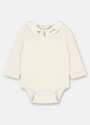Up Baby - Conjunto Bebê Unissex em Suedine Branco - UP BABY