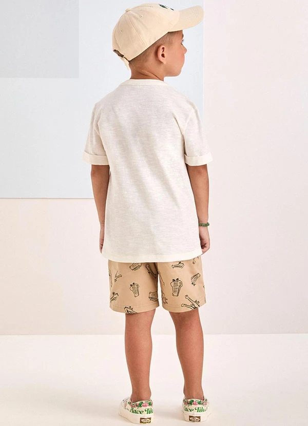 Youccie - Conjunto Bege com Estampa de Crocodilo Off White 2