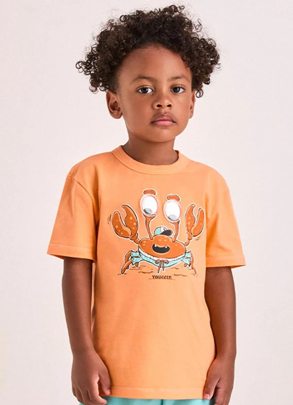 Youccie - Conjunto Bege com Estampa Interativa Laranja 3