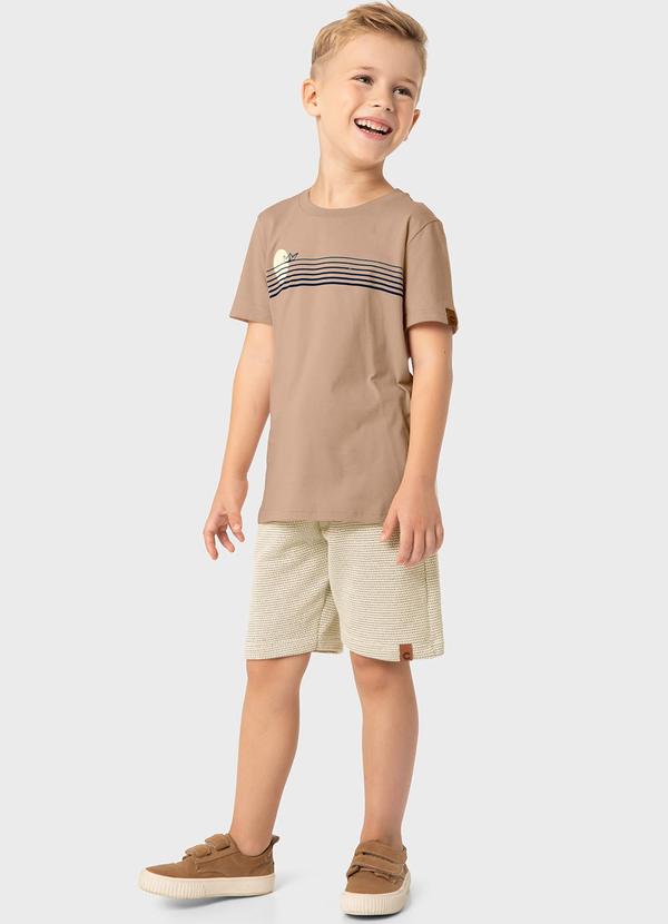 Carinhoso - Conjunto Bege Comfort em Moletom Texturizado