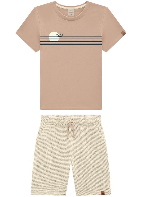 Carinhoso - Conjunto Bege Comfort em Moletom Texturizado 2