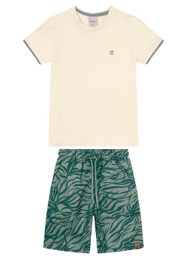 Carinhoso - Conjunto Bege Comfort Microfibra Menino