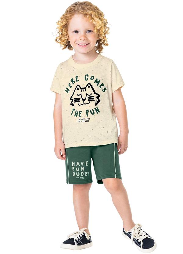 Malwee Kids - Conjunto Bege Here Comes The Fun Menino