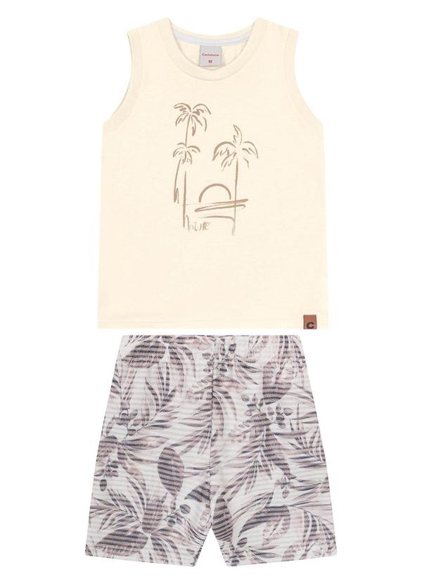 Carinhoso - Conjunto Bege Praia Comfort Menino