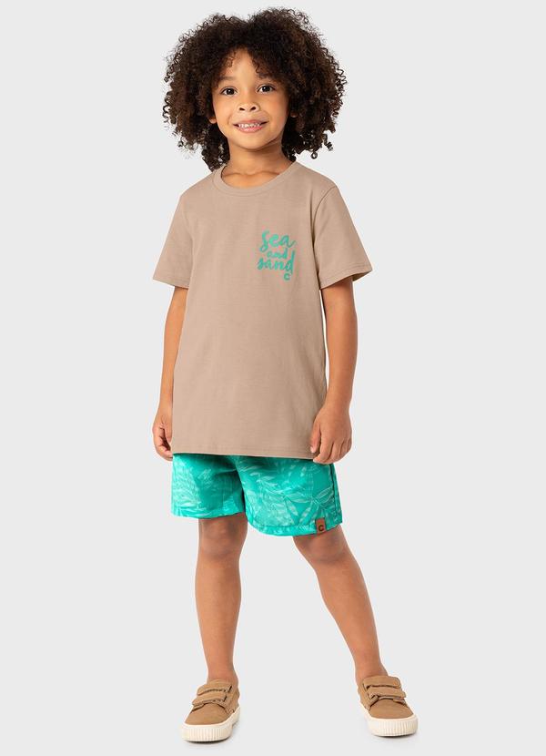 Carinhoso - Conjunto Bege Sea And Sand Boardshort