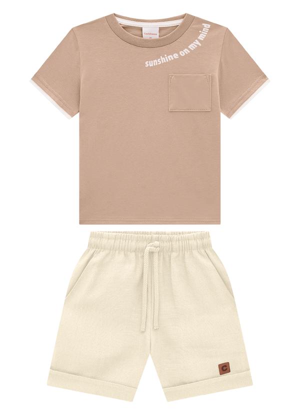 Carinhoso - Conjunto Bege Sunshine On My Mind Menino