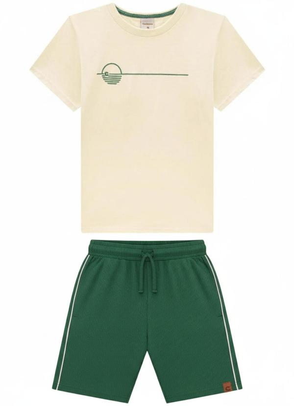 Carinhoso - Conjunto Bege Tradicional Geométrico Menino 4