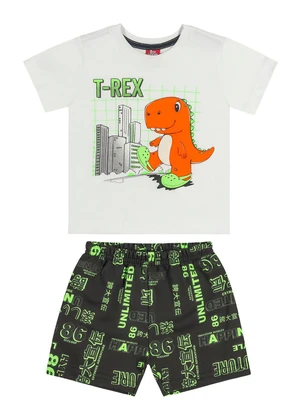 Bee Loop - Conjunto Bermuda e Camiseta Bebê Branco - BEE LOOP