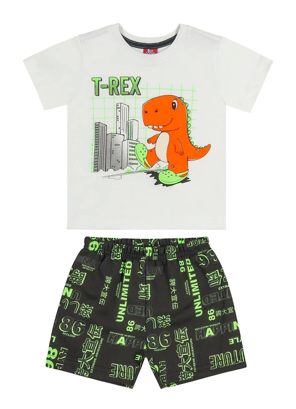 Bee Loop - Conjunto Bermuda e Camiseta Bebê Branco 2
