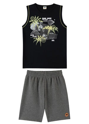 Marlan - Conjunto Bermuda e Regata Preto - MARLAN