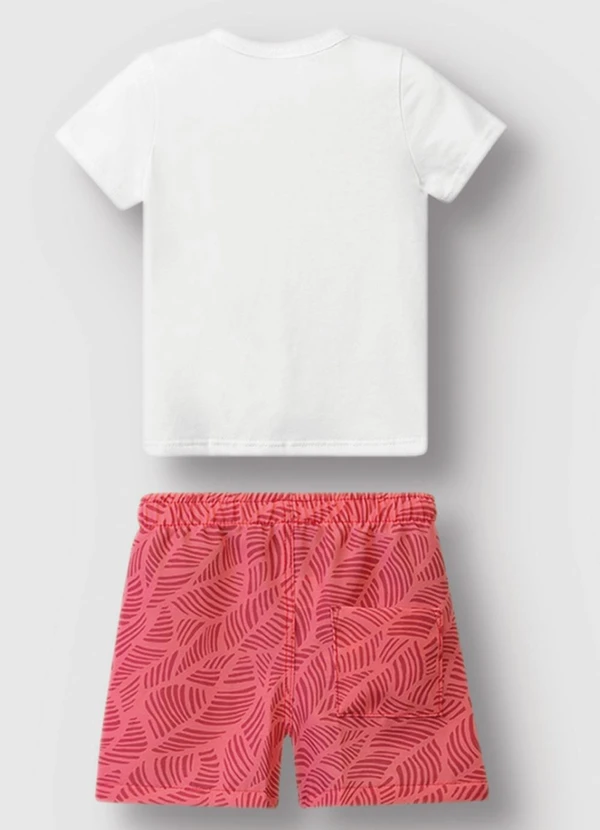 Carinhoso - Conjunto Bermuda Tropical Branco 2