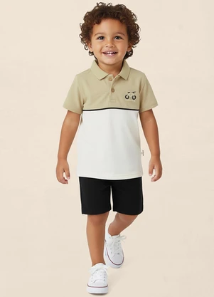 Malwee Kids - Conjunto Bicicleta em Puff Bege - MALWEE KIDS