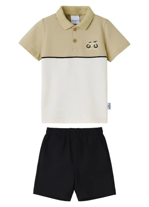 Malwee Kids - Conjunto Bicicleta em Puff Bege - MALWEE KIDS