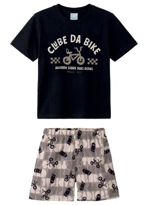 Malwee Kids - Conjunto Bike em Puff Preto - MALWEE KIDS