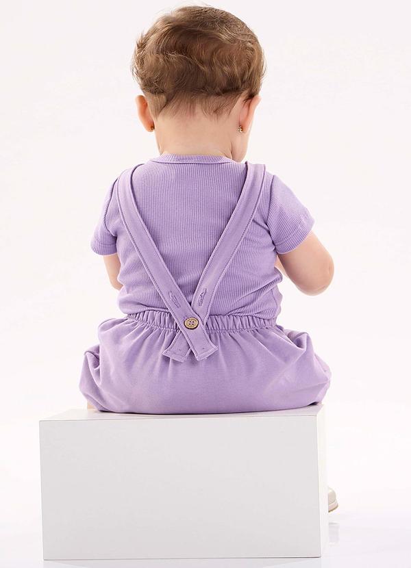 Up Baby - Conjunto Blusa e Jardineira Unissex Roxo 2
