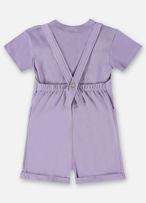 Up Baby - Conjunto Blusa e Jardineira Unissex Roxo 4